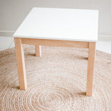 White Top Timber Table