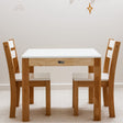 White Top Timber Table with 2 Matching Chairs