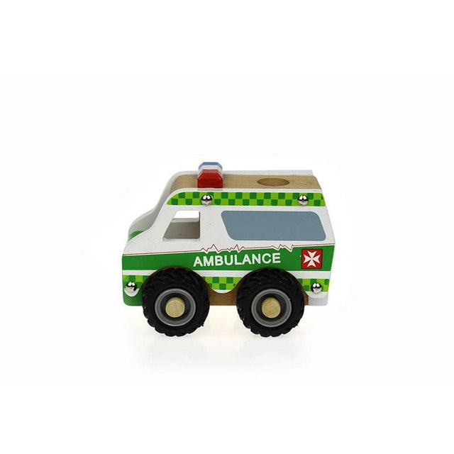 Wooden Ambulance-Toy Vehicles-My Happy Helpers