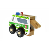 Wooden Ambulance-Toy Vehicles-My Happy Helpers