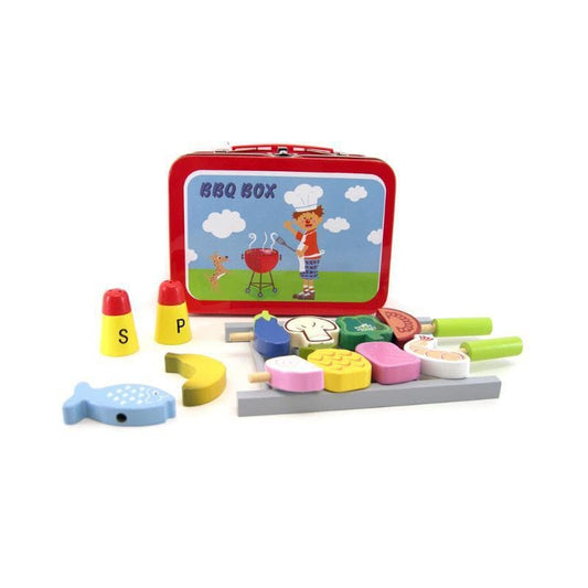 Wooden BBQ Set in Carry Case-Educational Play-My Happy Helpers