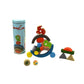 Wooden Dinosaurs Balancing Block in Metal Cylinder (Blue)-Educational Play-My Happy Helpers