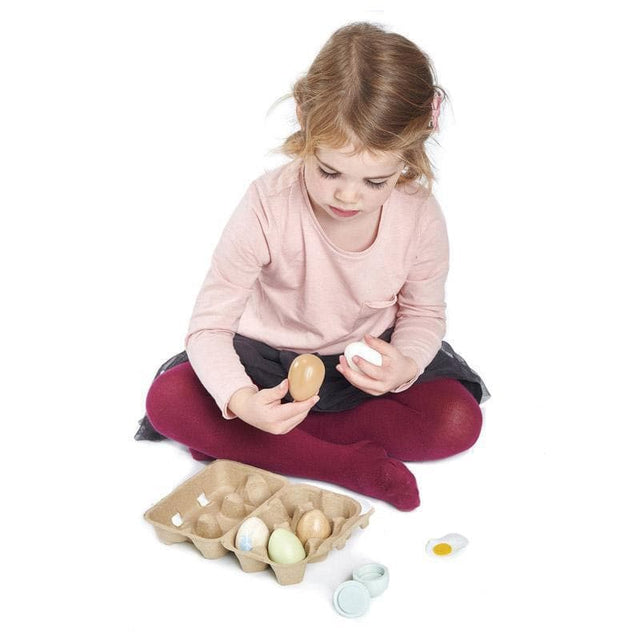 Wooden Eggs - 6pcs-Imaginative Play-My Happy Helpers