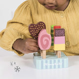Wooden Ice Lollies Popsicles - 7 Piece