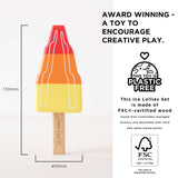 Wooden Ice Lollies Popsicles - 7 Piece