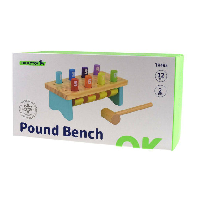 Wooden Knock Bench With 8 Pins