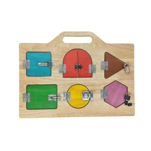 Wooden Lock Activity Board