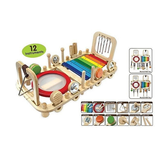 Wooden Melody Mix Wall Bench-Educational Play-My Happy Helpers