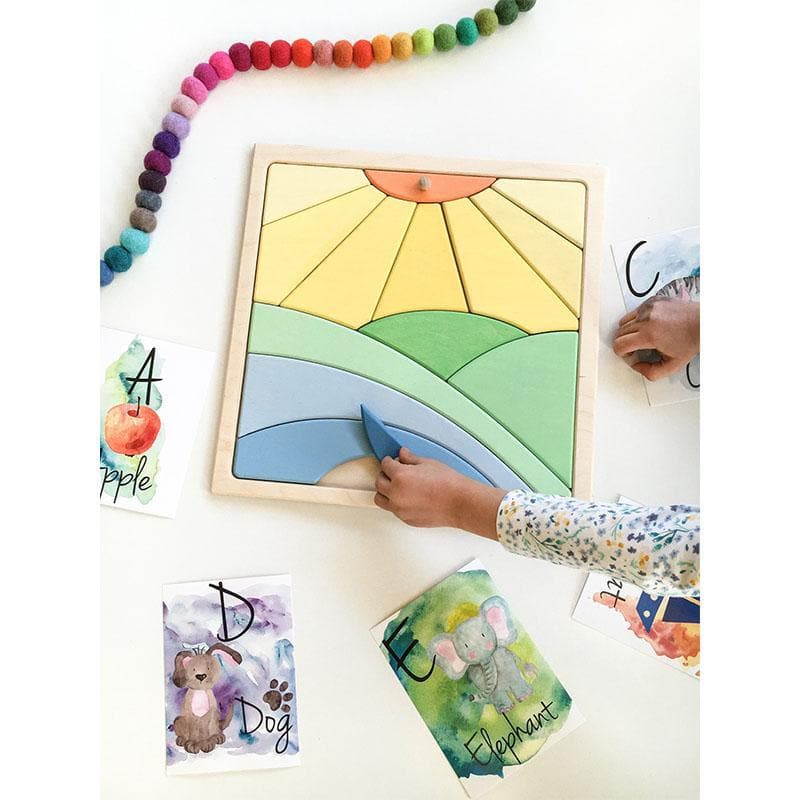 Wooden Puzzle - Sun-Educational Play-My Happy Helpers