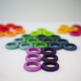 Wooden Rainbow Rings-Educational Play-My Happy Helpers