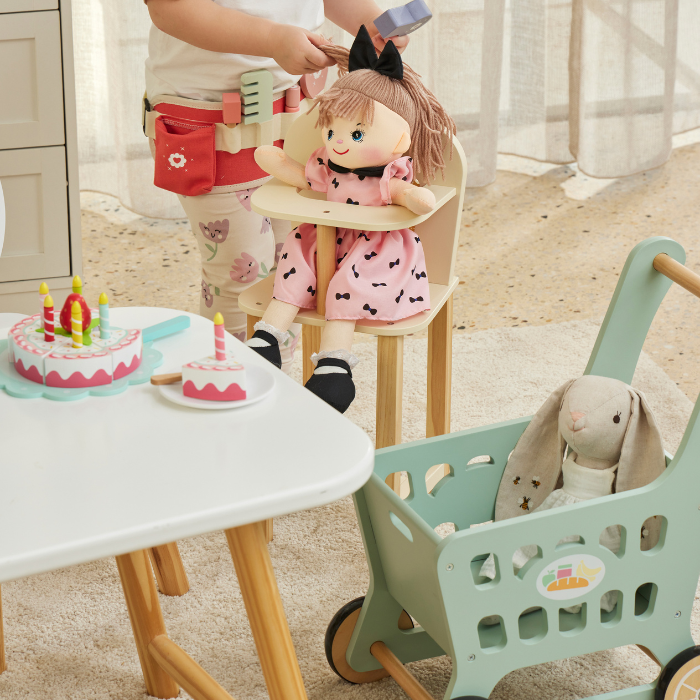 Wooden Shopping Trolley