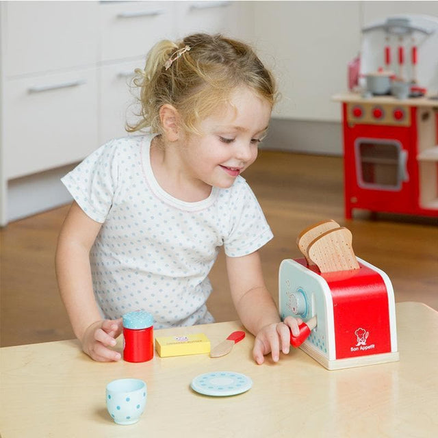 Wooden Toaster - Blue-Kitchen Play-My Happy Helpers