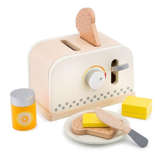 Wooden Toaster - White-Kitchen Play-My Happy Helpers
