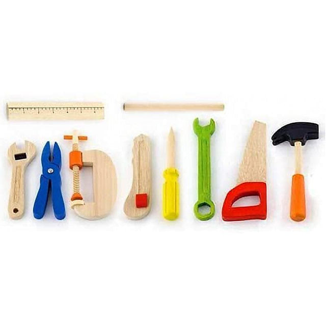 Wooden Tool Box - 10pc-Construction Play-My Happy Helpers
