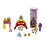 Wooden Unicorn Balancing Block in Metal Cylinder (Pink)-Educational Play-My Happy Helpers