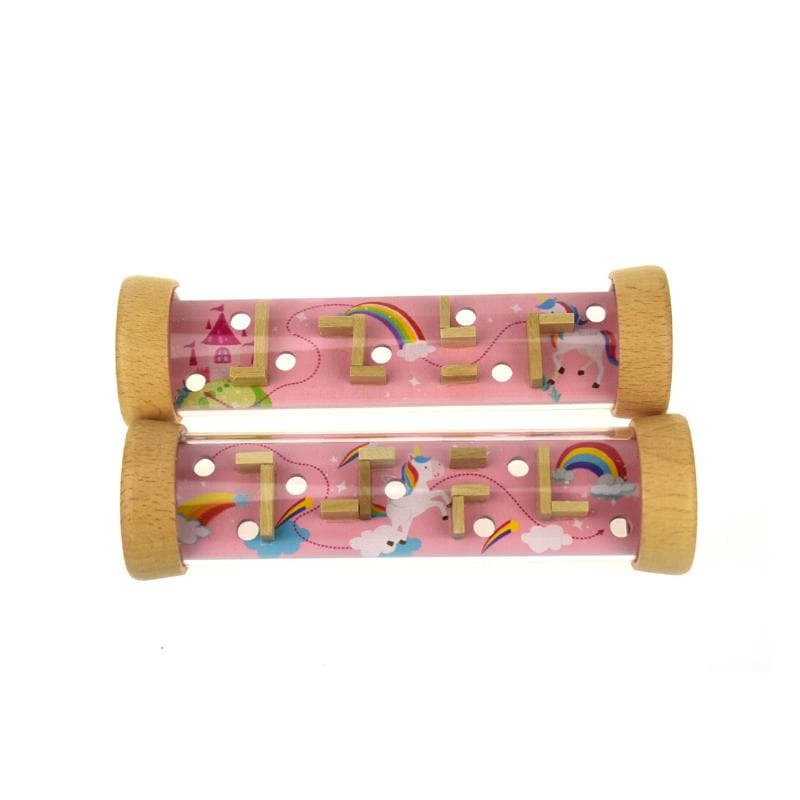 Wooden Unicorn and Dinosaur Labyrinth in Tube