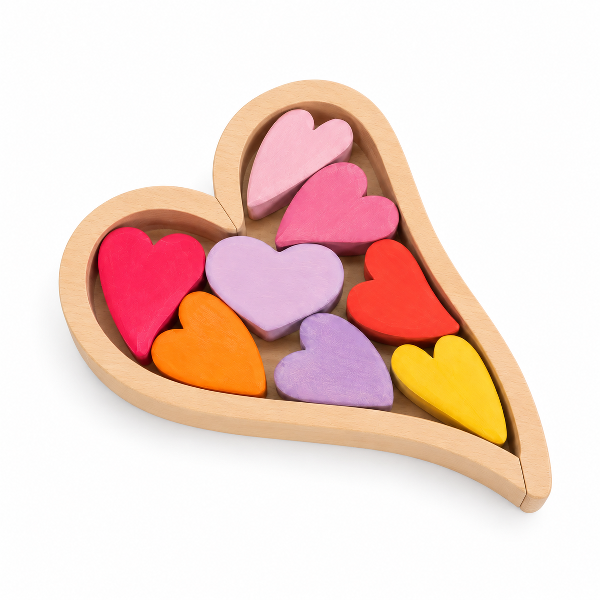 Wooden Hearts  - Pastel