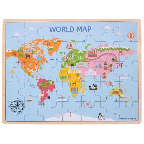 World Map Puzzle-Educational Play-My Happy Helpers