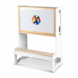 XL Double Learning Tower - White & Birch