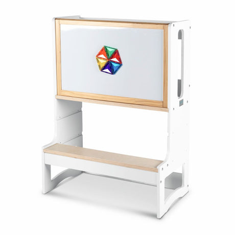 XL Double Learning Tower - White & Birch