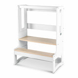 XL Double Learning Tower - White & Birch