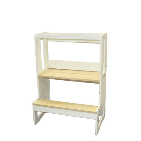 XL Double Learning Tower - White & Birch