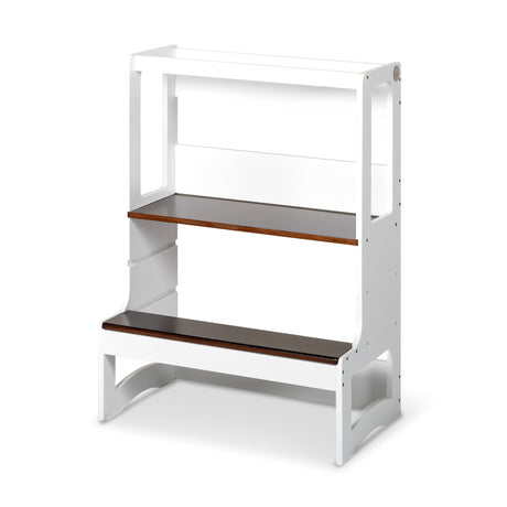 XL Double Learning Tower - White & Walnut