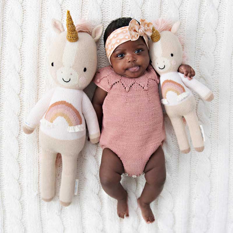 Close-up detail of the Zara the Unicorn