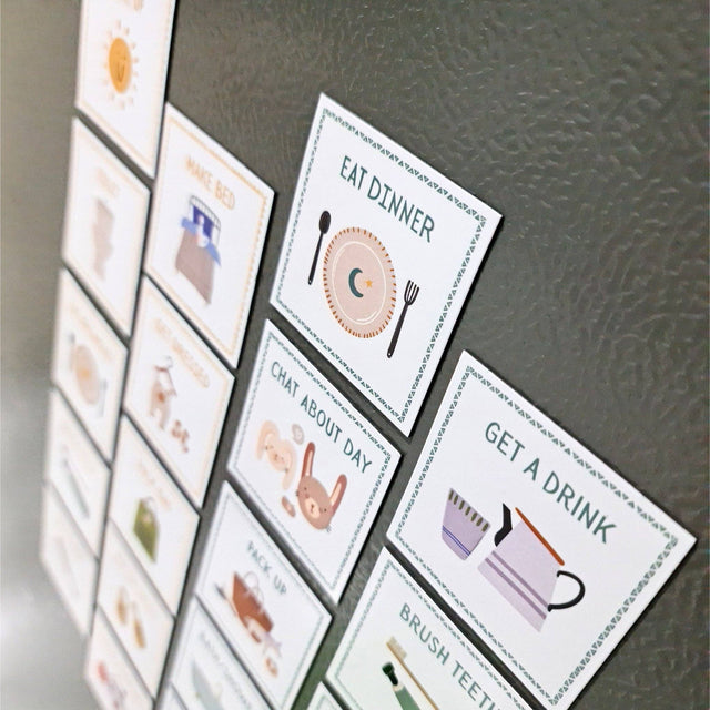 Magnetic Routine Cards – Visual Schedule for Kids