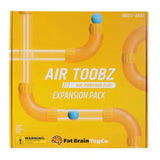 Box of Air Toobz expansion pack with orange tubes and blue balls on a yellow background.
