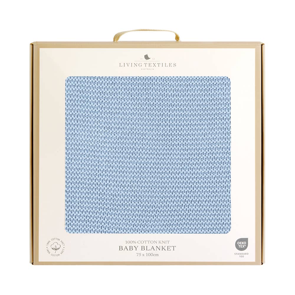Pram Knitted Blanket - Celestial Blue