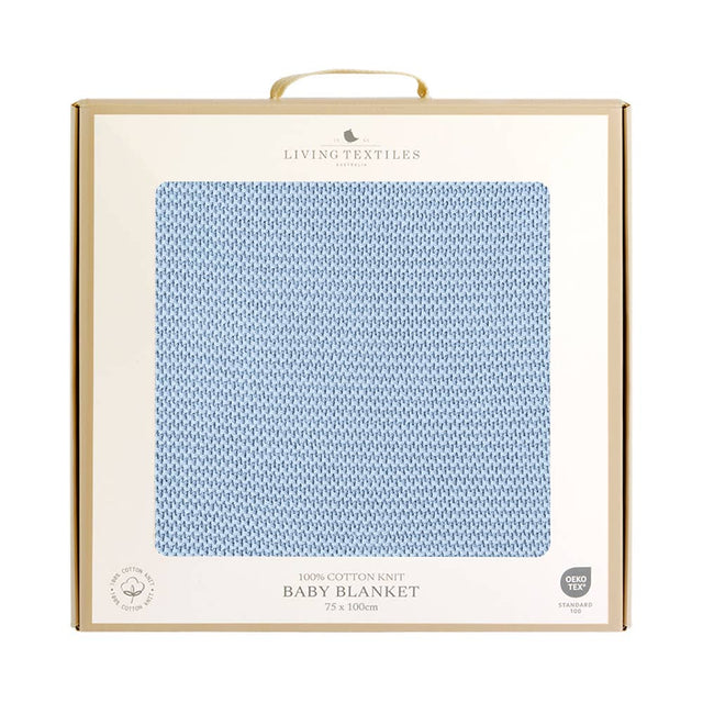 Pram Knitted Blanket - Celestial Blue
