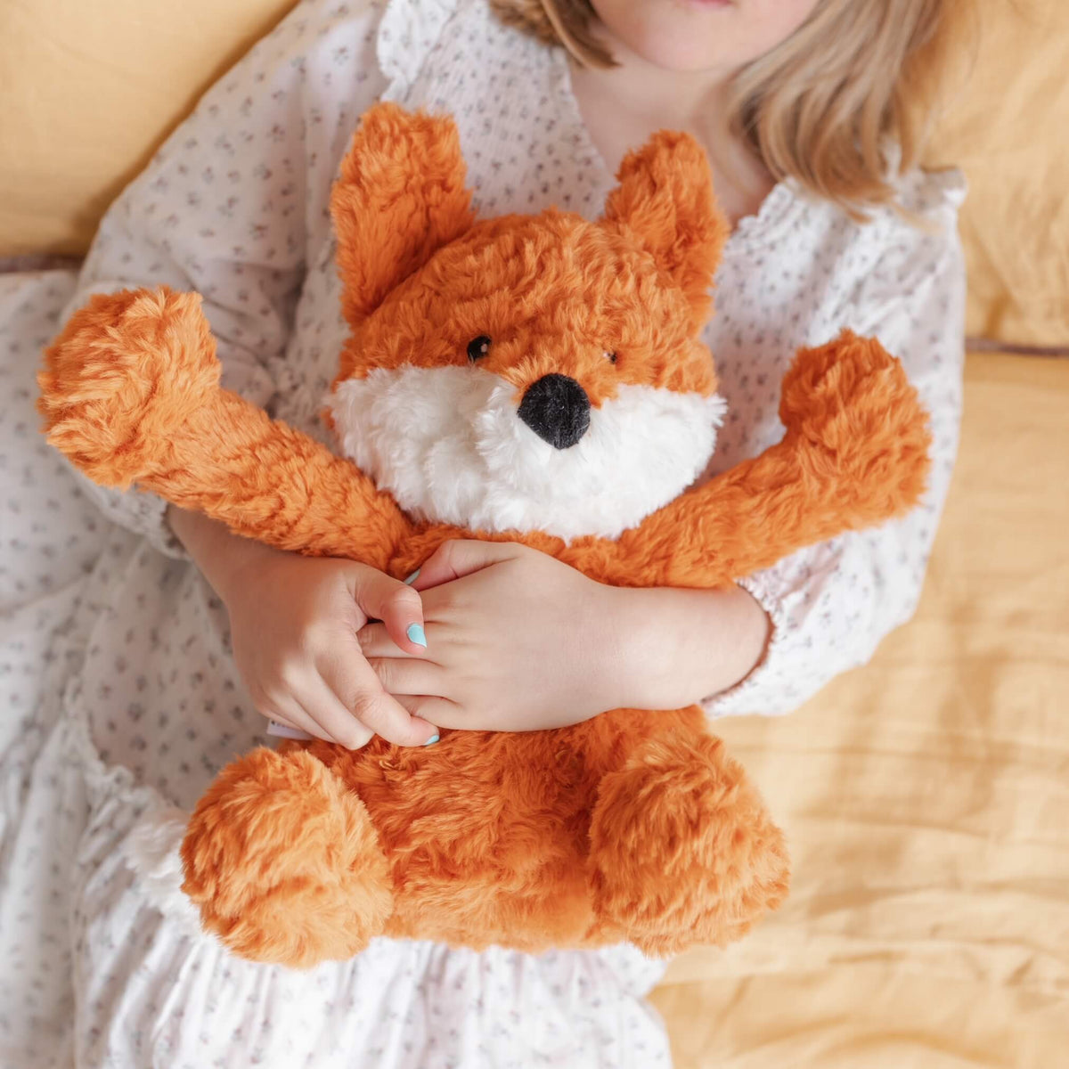 Close-up detail of the Mindful and Co Kids Frankl The Weighted Fox