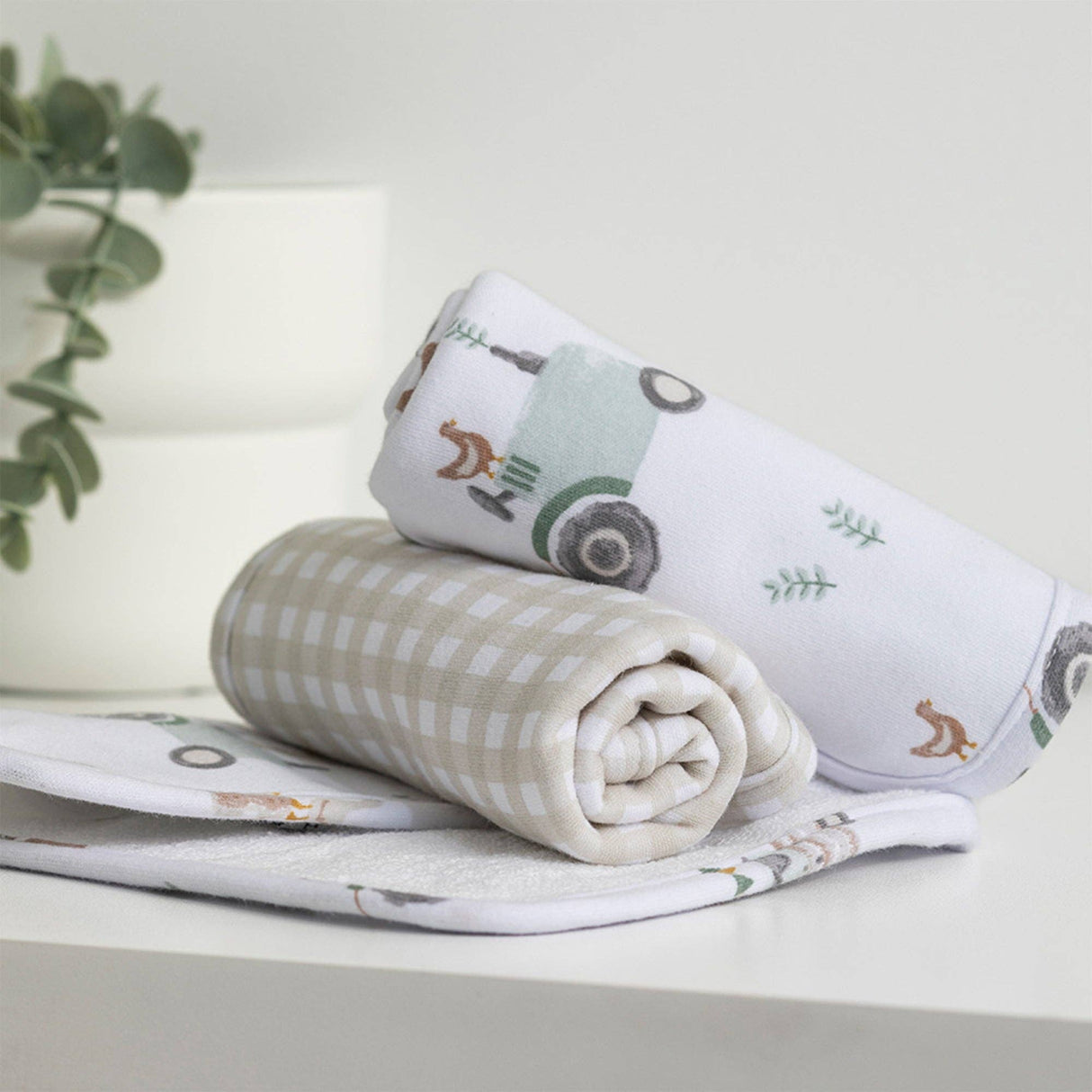 3 Pack Wash cloths  - Tractor Ride