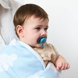 Pram Knitted Blanket - Cloud Whisper / Blue
