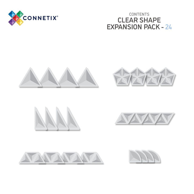 Connetix Clear Shape Expansion pack 24 piece