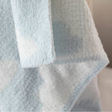 Chenille Blanket - Blue Clouds