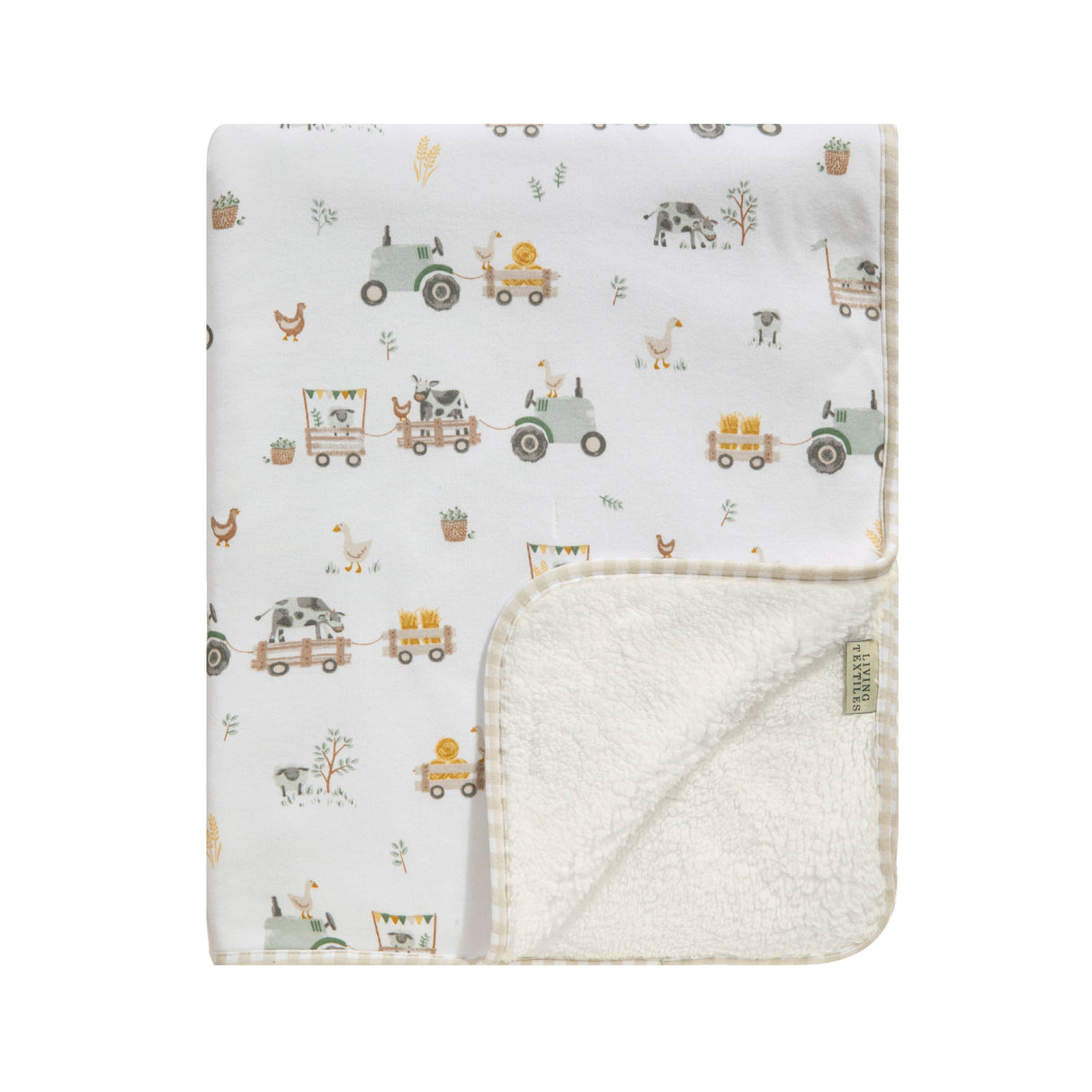 Jersey Sherpa Blanket - Tractor Ride