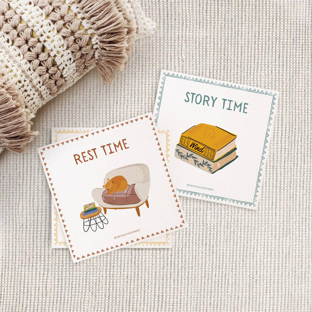 72 Daily Routine Cards - Visual Aids for Home, School & More