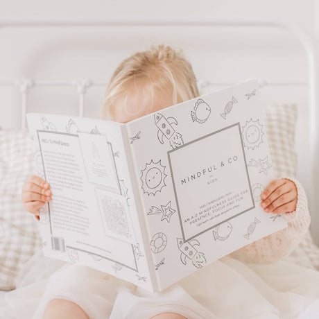 Packaging for the Mindful and Co Kids ABC Mindfulness Colouring Book for Kids