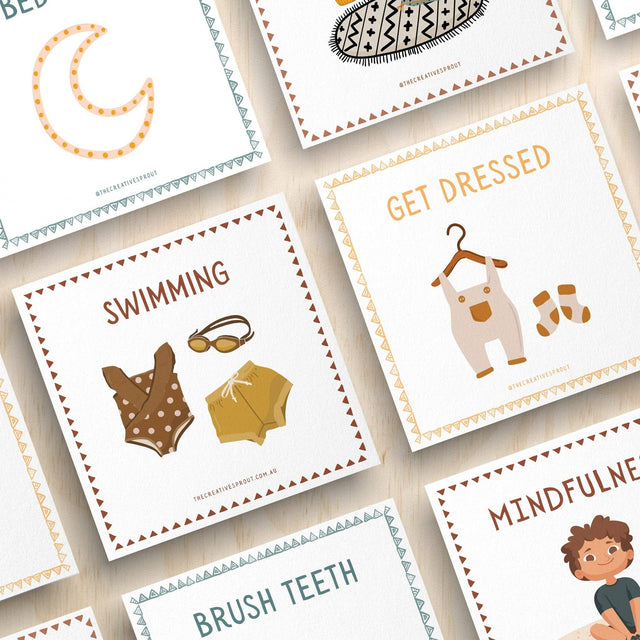 72 Daily Routine Cards - Visual Aids for Home, School & More