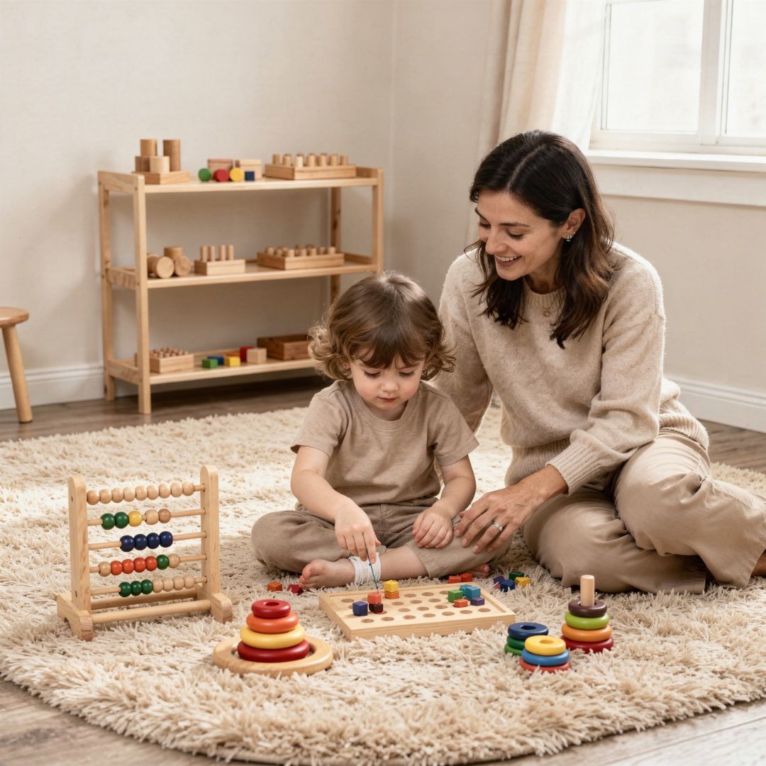 1 year old engaging in sharing play