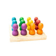 Large Rainbow People in Wooden Tray