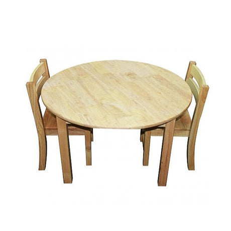 Large Round Table with 2 Stacking Chairs