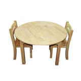Large Round Table with 2 Stacking Chairs