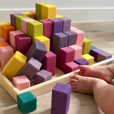 Large Stepped Block Pyramid - Pastel
