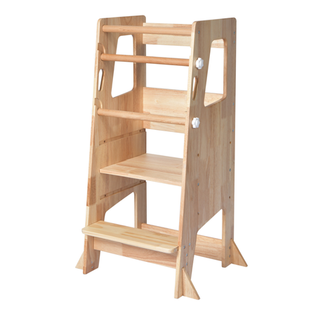 Little Risers Learning Tower - Solid Wood with Magnetic Whiteboard-My Happy Helpers Pty Ltd