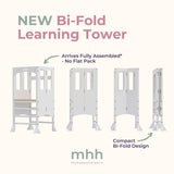 Adjustable Bi-Fold Tower - Varnished Scratch Dent-My Happy Helpers Pty Ltd
