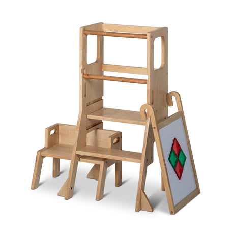 Little Risers Learning Tower Step Stool 3:1 Combo - Solid Wood-My Happy Helpers Pty Ltd
