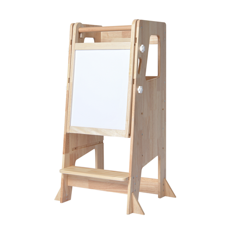 Little Risers Learning Tower - Solid Wood with Magnetic Whiteboard-My Happy Helpers Pty Ltd